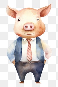 PNG Business pig animal mammal representation. 