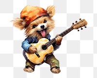 PNG Dog playing guitar musician mammal representation. 