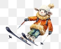 PNG Sheep skiing sports nature toy. 