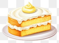 PNG Vanilla cake dessert icing cream. AI generated Image by rawpixel.