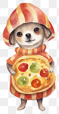 PNG Dog wearing food costume cartoon mammal pizza. 