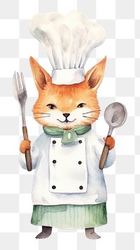 PNG Fox cooking cartoon white background freshness. 