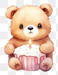 PNG Cake dessert bear toy. AI generated Image by rawpixel.