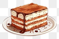 PNG  Cake cake tiramisu dessert. AI generated Image by rawpixel.