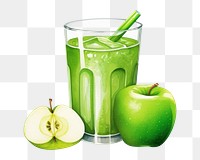 PNG Green apple juice smoothie fruit drink. AI generated Image by rawpixel.