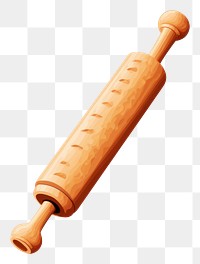 PNG Rolling pin white background weaponry sausage. AI generated Image by rawpixel.