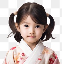 PNG Little japanese girl wearing kimono portrait fashion child. AI generated Image by rawpixel.