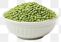 PNG Organic green lentils beans bowl vegetable plant. 