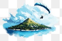 PNG Paragliding land adventure outdoors. AI generated Image by rawpixel.