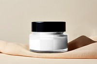 Foundation makeup jar png mockup, transparent product packaging