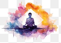 PNG Spirituality yoga art cross-legged. AI generated Image by rawpixel.