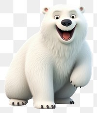 PNG Polar bear cartoon mammal animal. 