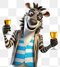 PNG Zebra partying portrait cartoon mammal. 