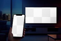 Smartphone screen png transparent mockup