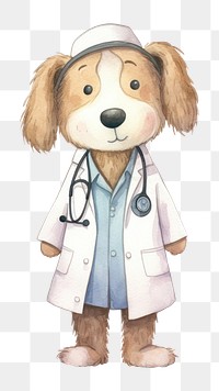 PNG Dog doctor veterinarian cartoon mammal. AI generated Image by rawpixel.