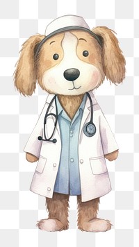 PNG Dog doctor veterinarian cartoon mammal. 