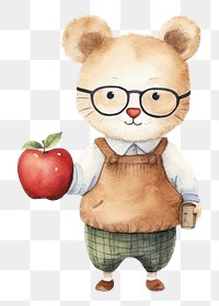 PNG Mouse teacher glasses cartoon mouse. 