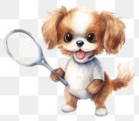 PNG Dog play badminton mammal animal tennis. 