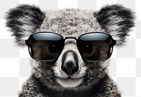 PNG Koala wearing sunglasses mammal animal accessories. 