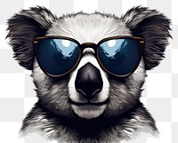 PNG Koala wearing sunglasses mammal animal dog. 