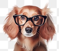 PNG Dog wearing glasses portrait mammal animal. 