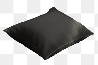 Black cushion pillow png, transparent background