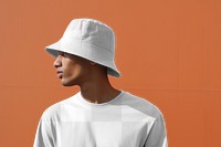 Bucket hat png, transparent mockup