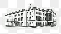 PNG University building, architecture, line art illustration, transparent background