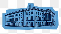 PNG University building, architecture, line art illustration, transparent background