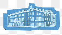 PNG University building, architecture, line art illustration, transparent background