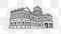 PNG Government building, architecture, line art illustration, transparent background