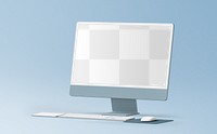 Computer screen png mockup, transparent digital display