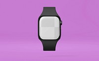Smartwatch screen png transparent mockup