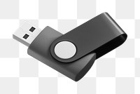 USB flash drive png, transparent background