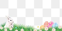 Easter bunny png ripped paper border, transparent background