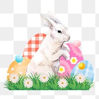 Easter bunny and eggs, creative remix