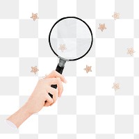 Magnifying glass, creative business remix