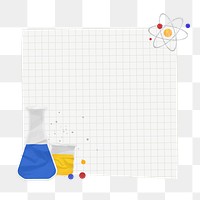 PNG Science experiment, note paper remix, transparent background