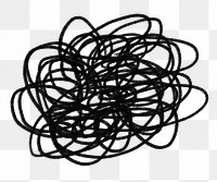 Tangle line png doodle element, transparent background