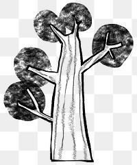 Big tree png doodle element, transparent background