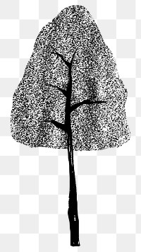 Pine tree png doodle element, transparent background