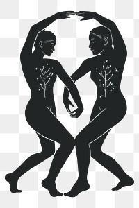 Soul bonding png, spiritual illustration, transparent background