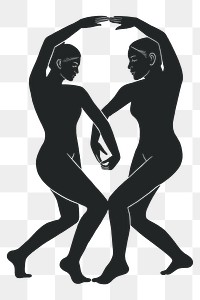 Soul bonding png, spiritual illustration, transparent background