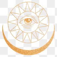 Celestial eyes png, spiritual illustration, transparent background