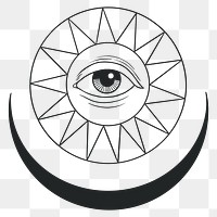 Celestial eyes png, spiritual illustration, transparent background