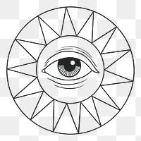 Celestial eyes png, spiritual illustration, transparent background