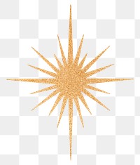 Golden sparkle png, spiritual illustration, transparent background