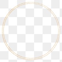 Golden circle png, spiritual illustration, transparent background