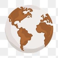 Earth globe png, aesthetic illustration, transparent background