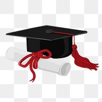 Education graduation png, aesthetic illustration, transparent background